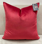 Coussin décoratif en velours rouge