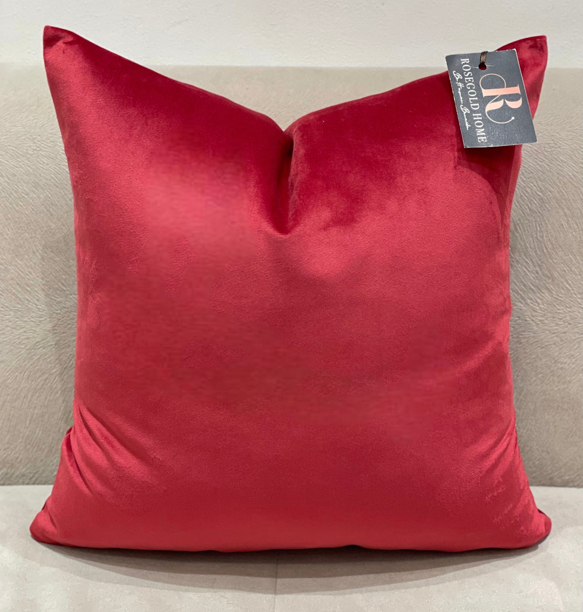 Coussin décoratif en velours rouge