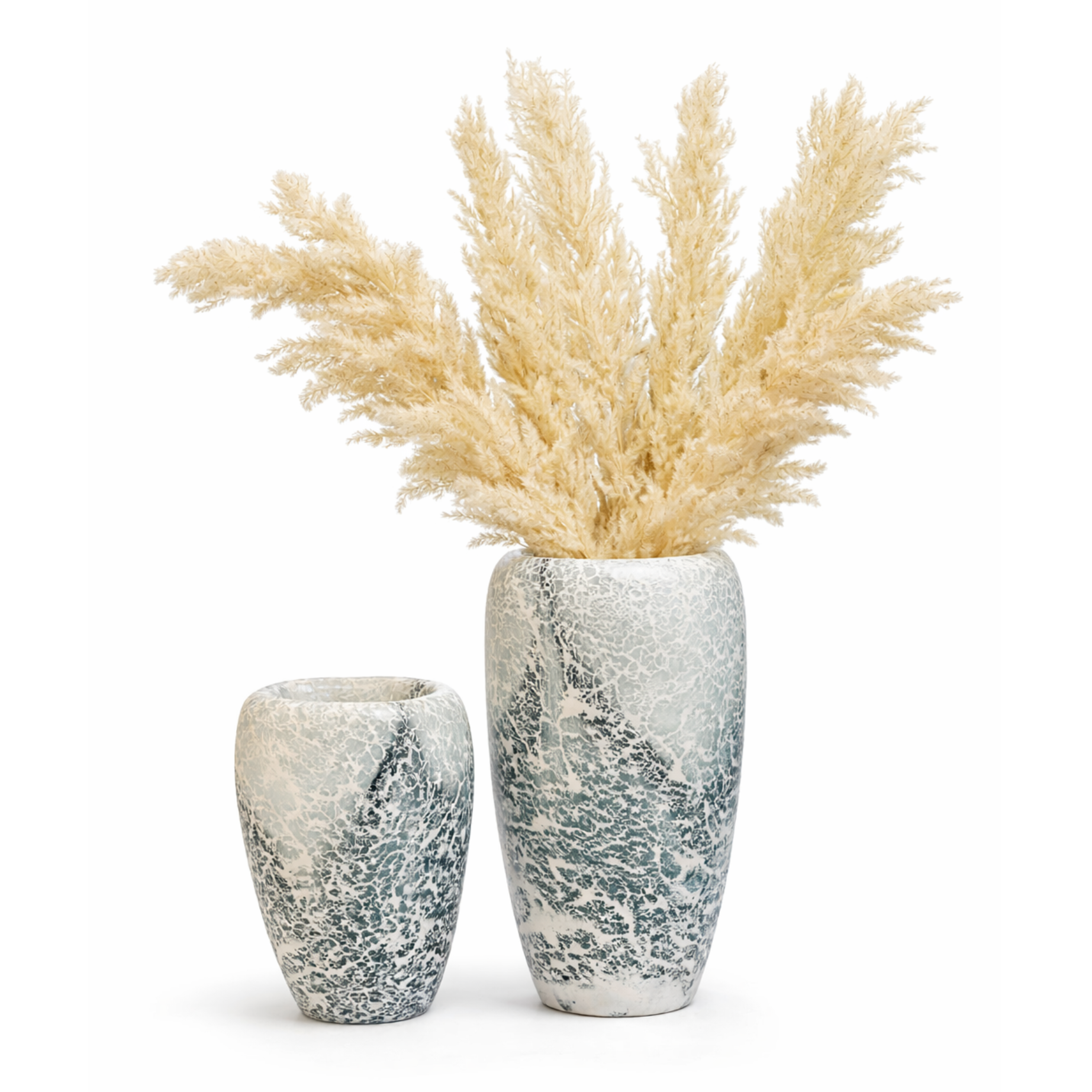 Duo “Mineral” – Vases en Verre soufflé