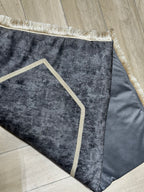 Tapis de prière en velours gris