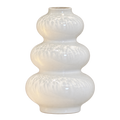 Vase Sculptural en Céramique Ivoire – Naya