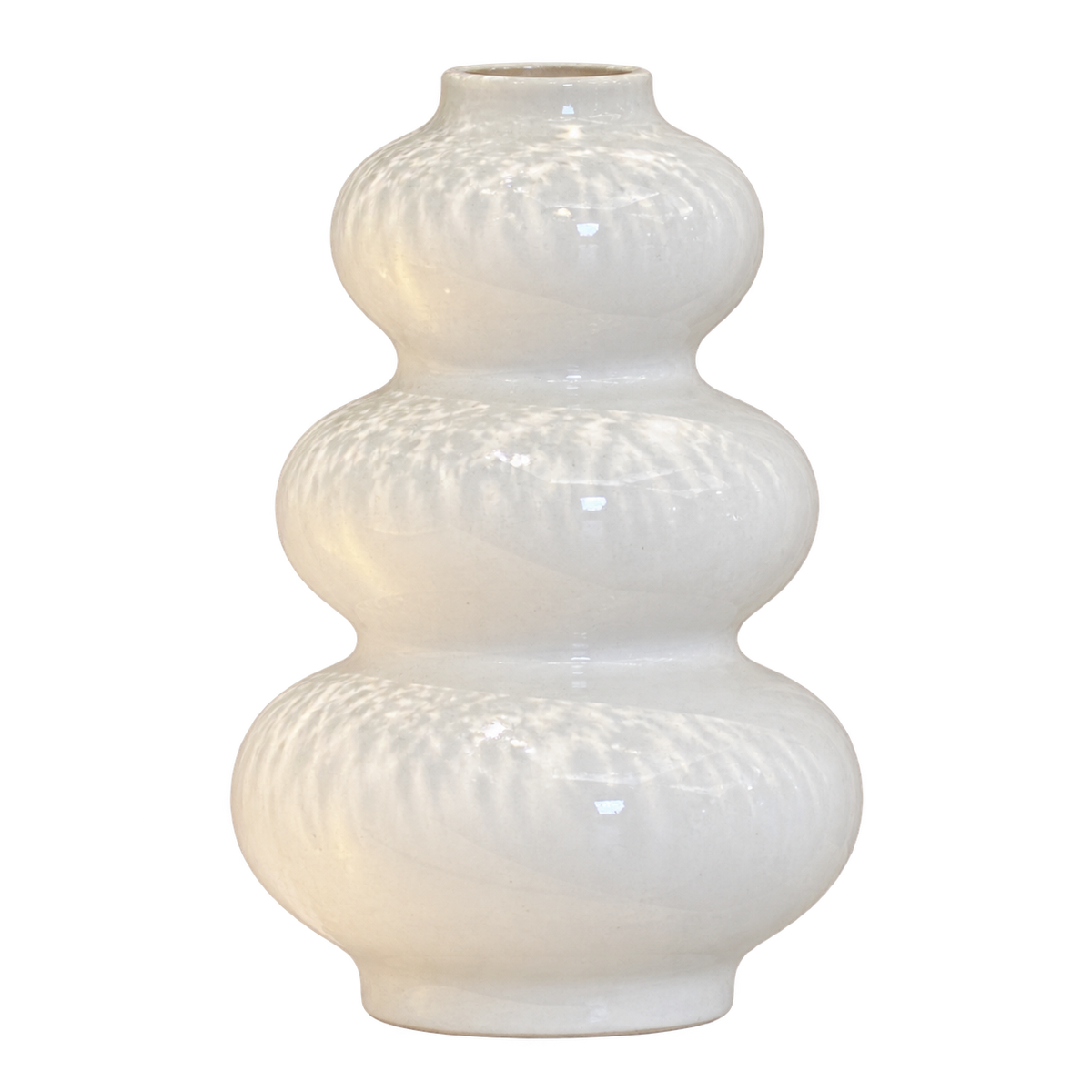 Vase Sculptural en Céramique Ivoire – Naya