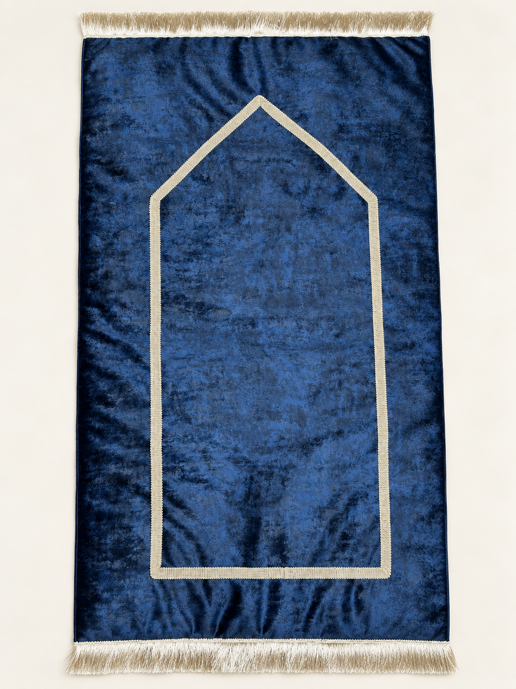 Tapis de prière en velours bleu