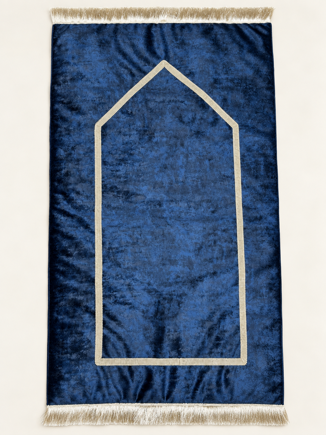 Tapis de prière en velours bleu
