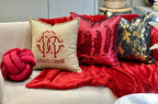 Coussin noeud rouge