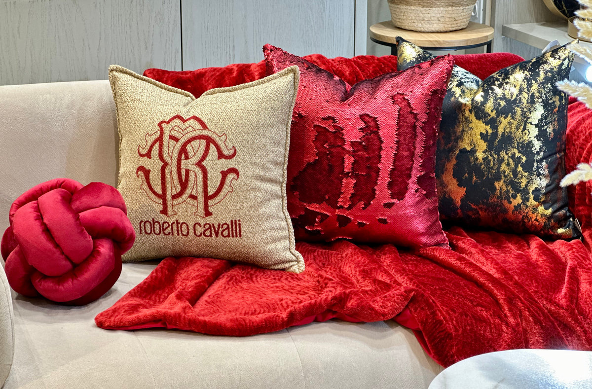 Coussin noeud rouge