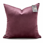Coussin décoratif en velours prune