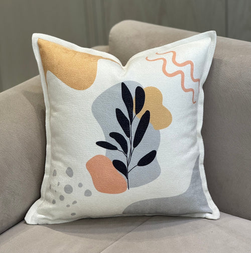 Coussin en velours imprimé