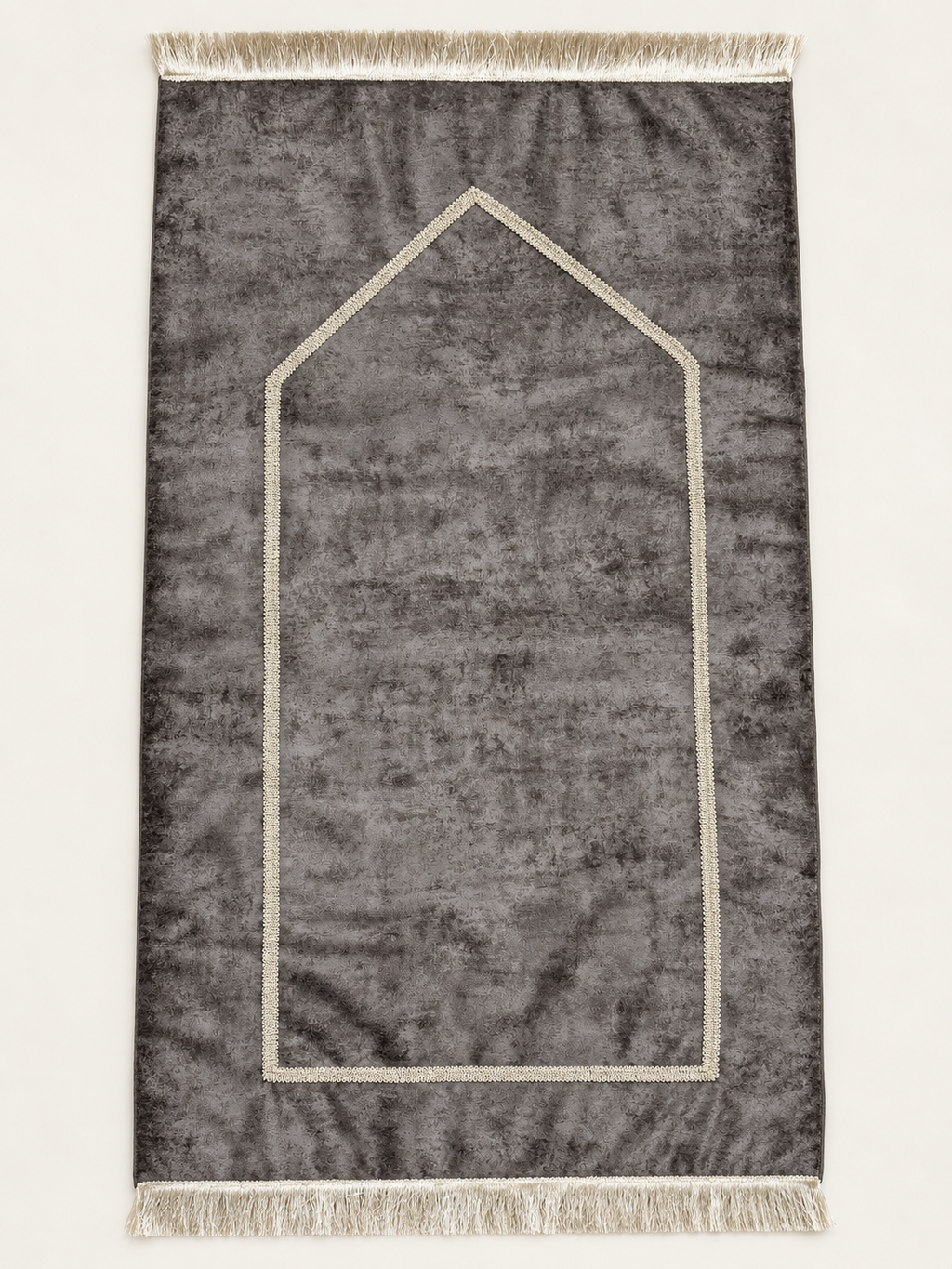 Tapis de prière en velours taupe
