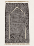 Tapis de prière en velours taupe