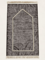 Tapis de prière en velours taupe