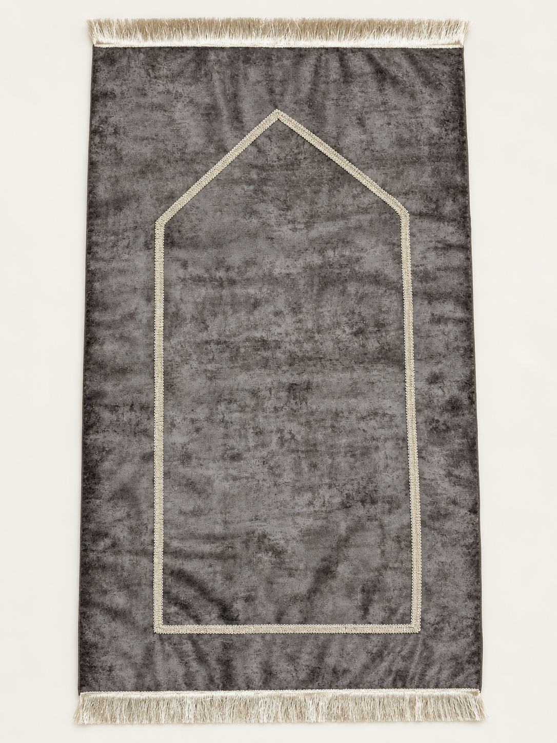 Tapis de prière en velours taupe