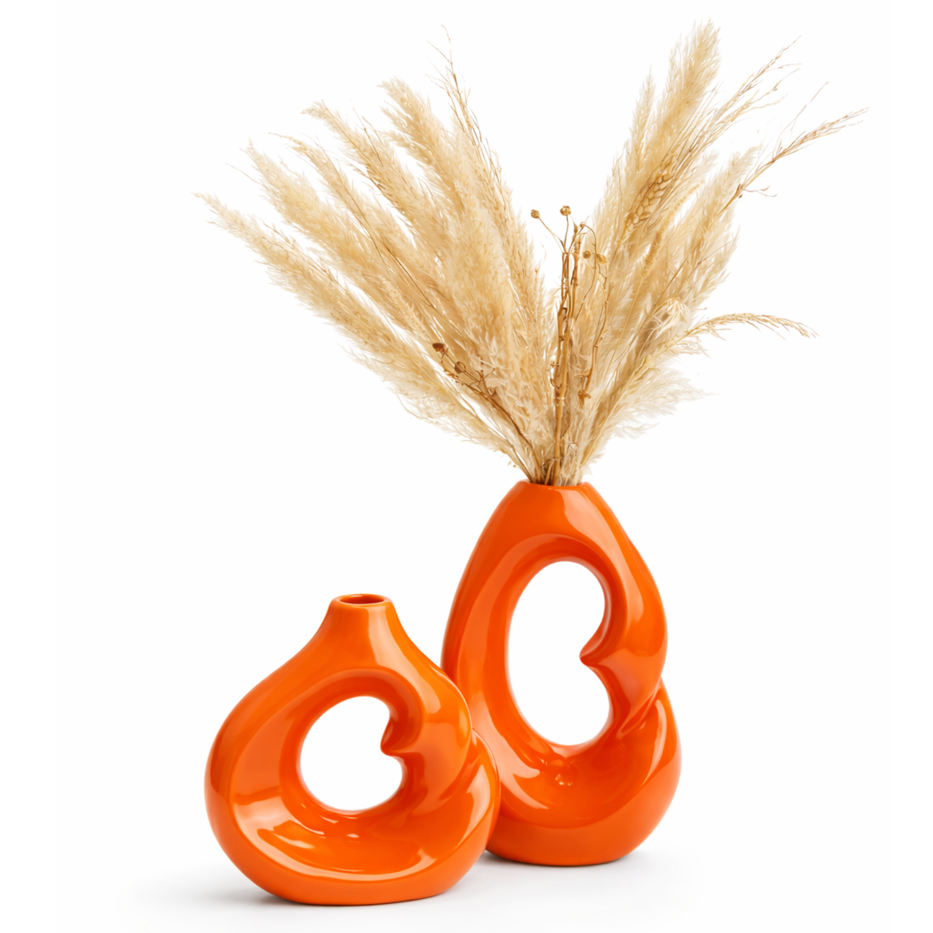 Vase Duo “Aura” – Sculpture Élégante en Céramique