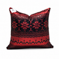 Coussin décoratif sequins rouge noir