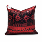 Coussin décoratif sequins rouge noir
