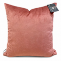 Coussin décoratif en velours rose pale