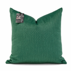 Coussin décoratif en velours vert