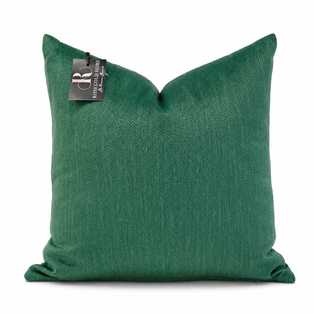 Coussin décoratif en velours vert