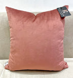 Coussin décoratif en velours rose pale