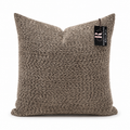Coussin décoratif en velours taupe