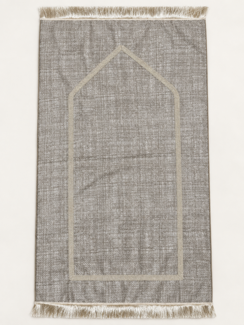 Tapis de prière en velours beige clair