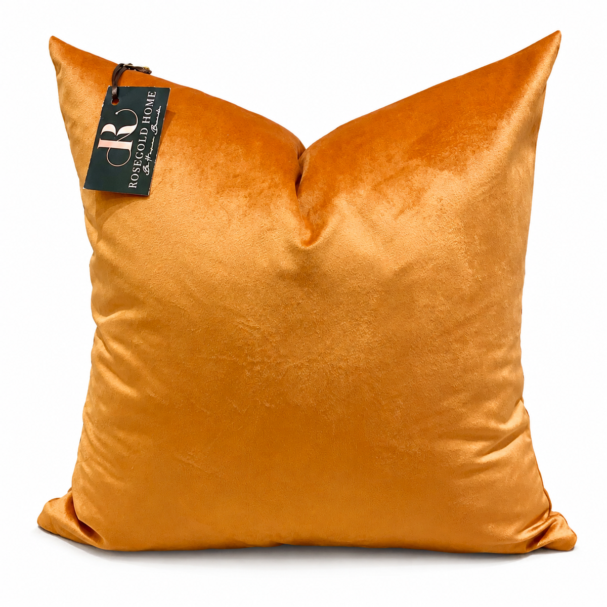 Coussin décoratif en velours orange