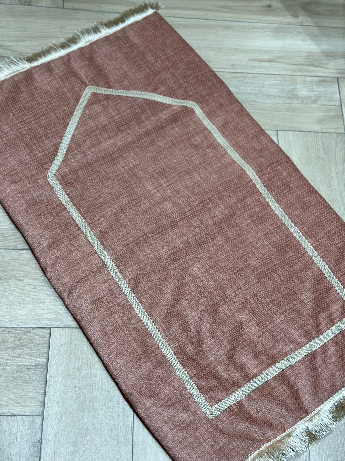 Tapis de prière en velours rose