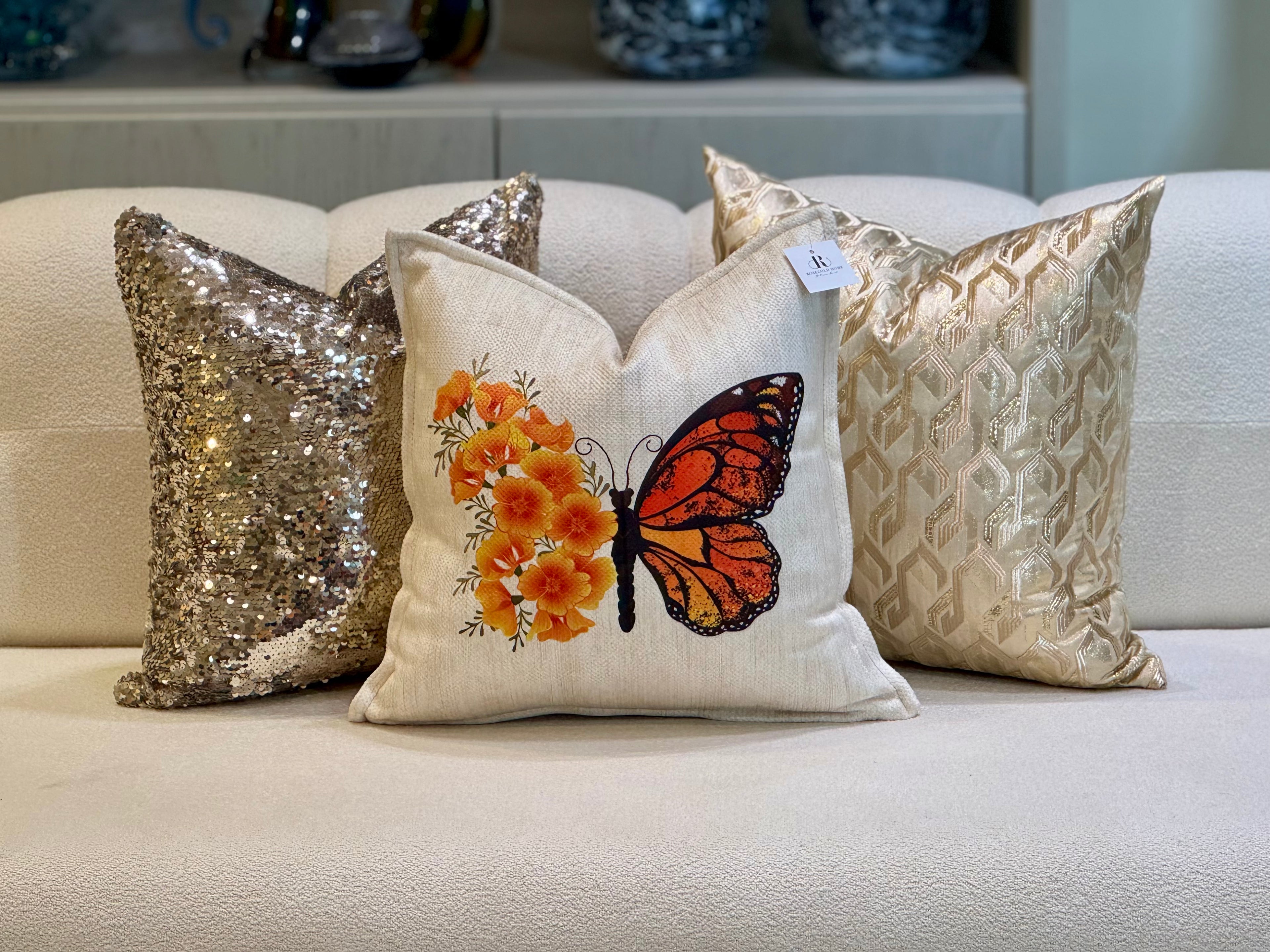 Coussin velours KOLEA