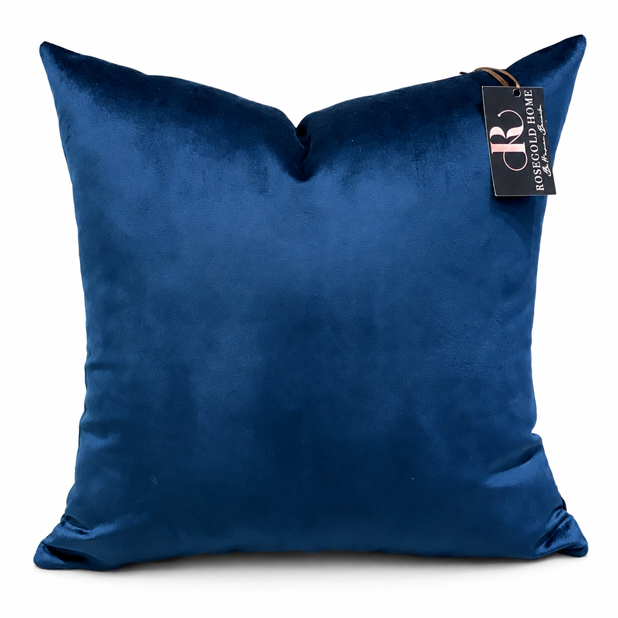Coussin décoratif en velours bleu marine