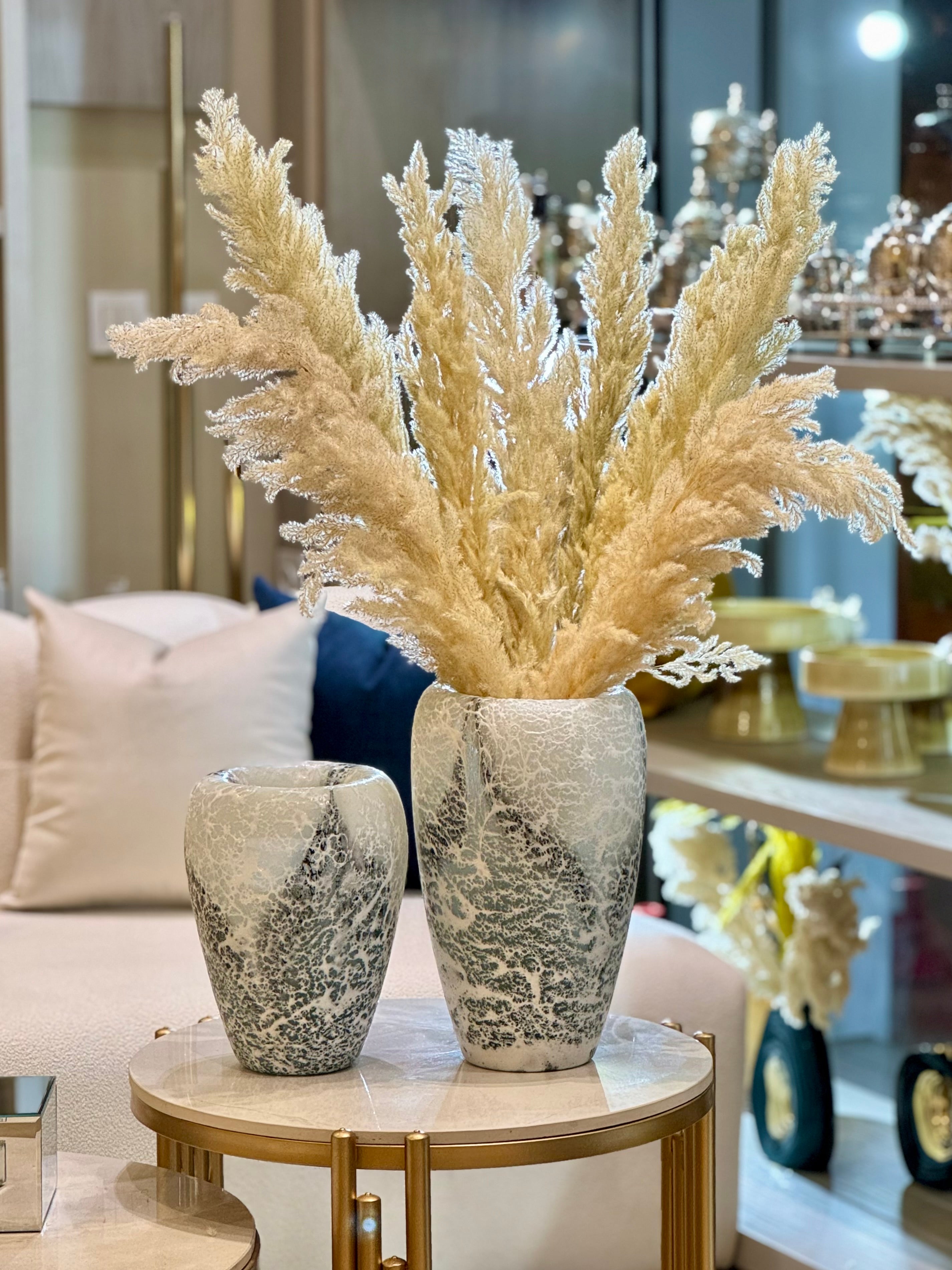 Duo “Mineral” – Vases en Verre soufflé