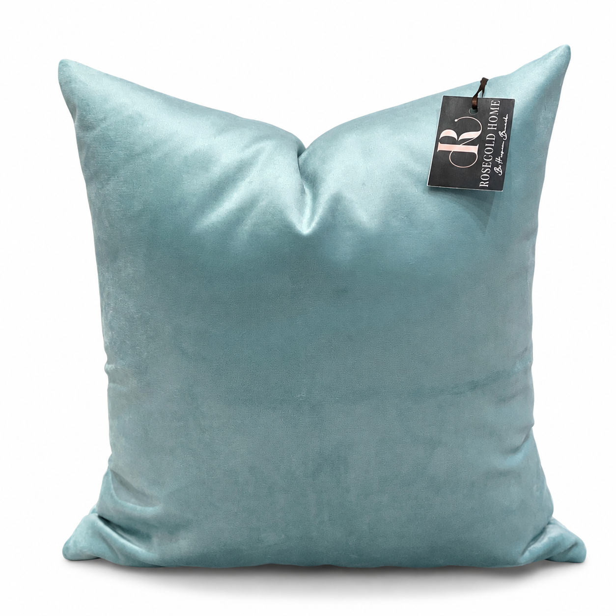 Coussin décoratif en velours bleu ciel