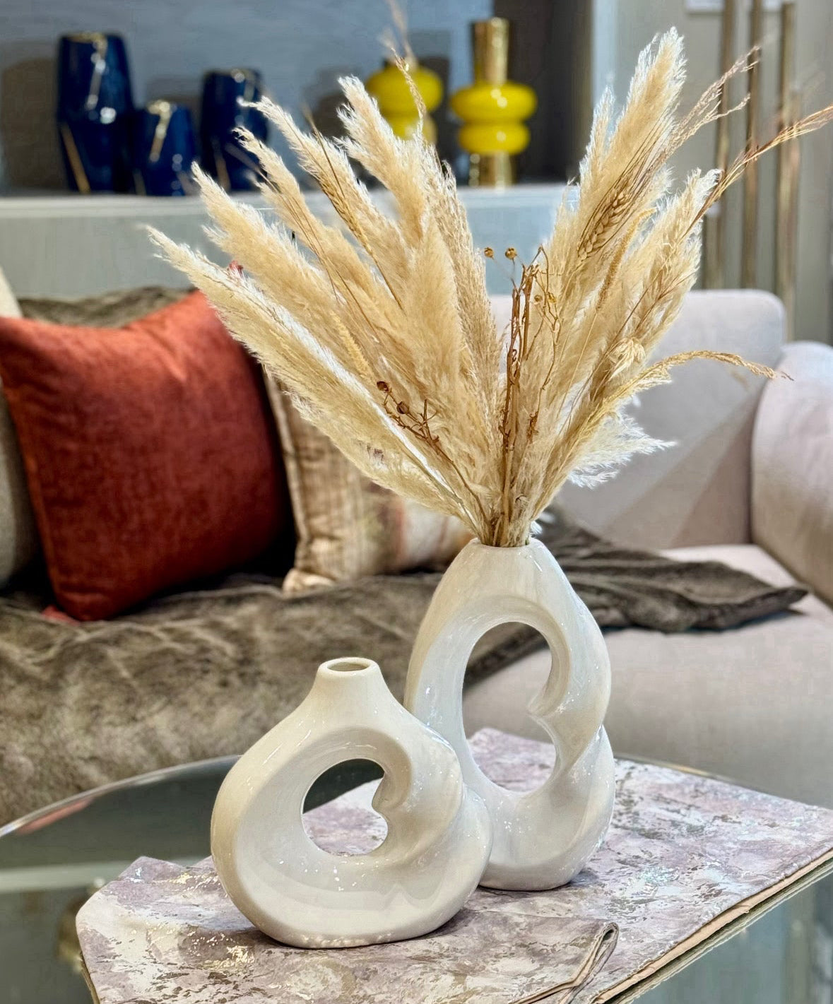 Vase Duo “Aura” – Sculpture Élégante en Céramique