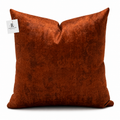 Coussin décoratif en velours brique