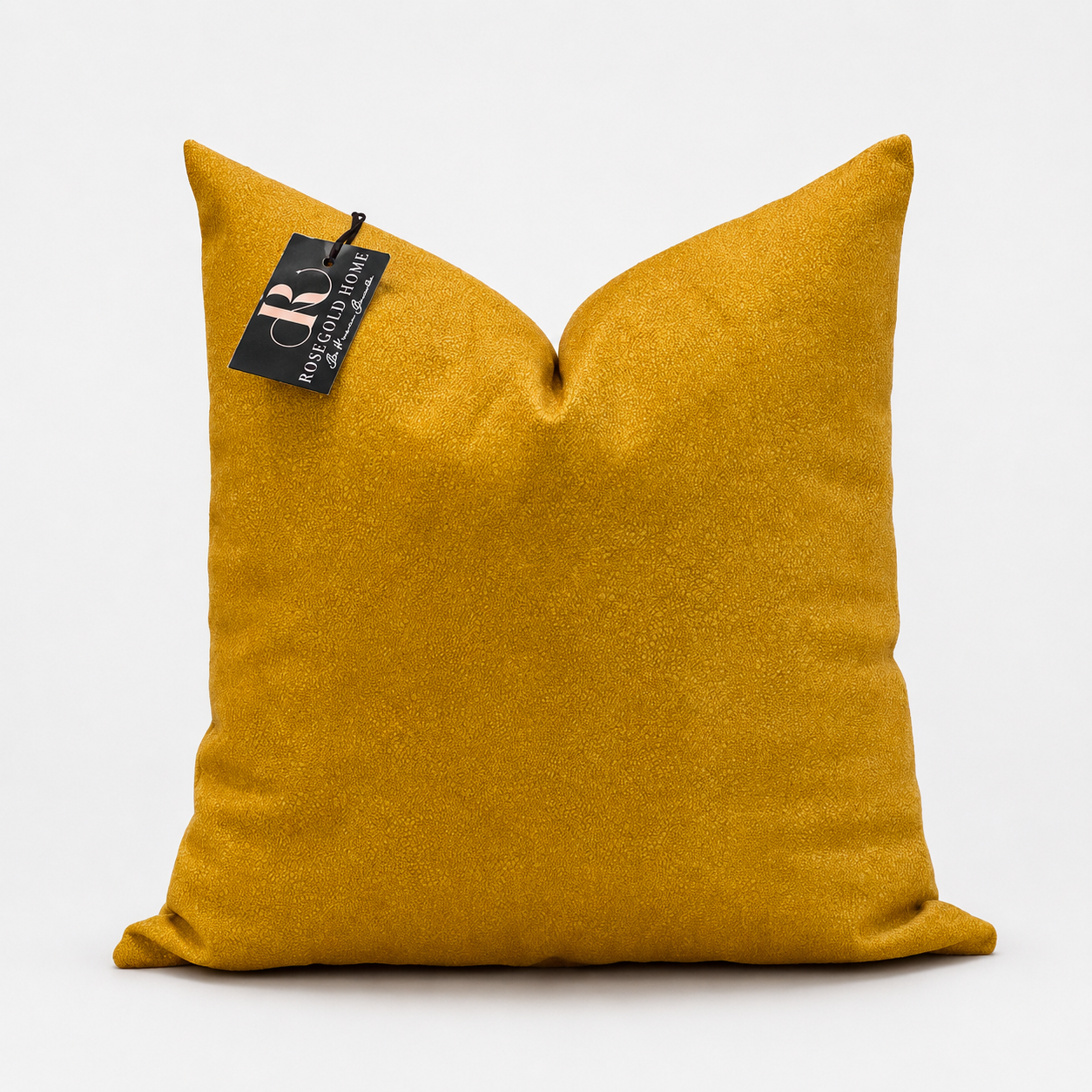 Coussin décoratif en velours Moutarde