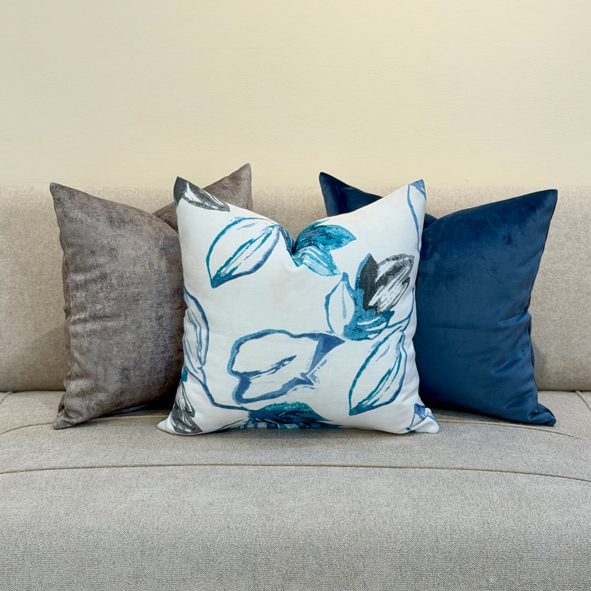 Collection Azur Floral | 3 housses velours