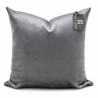 Coussin décoratif en velours gris