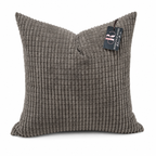 Coussin décoratif en velours gris foncé