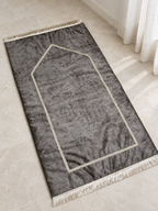 Tapis de prière en velours taupe