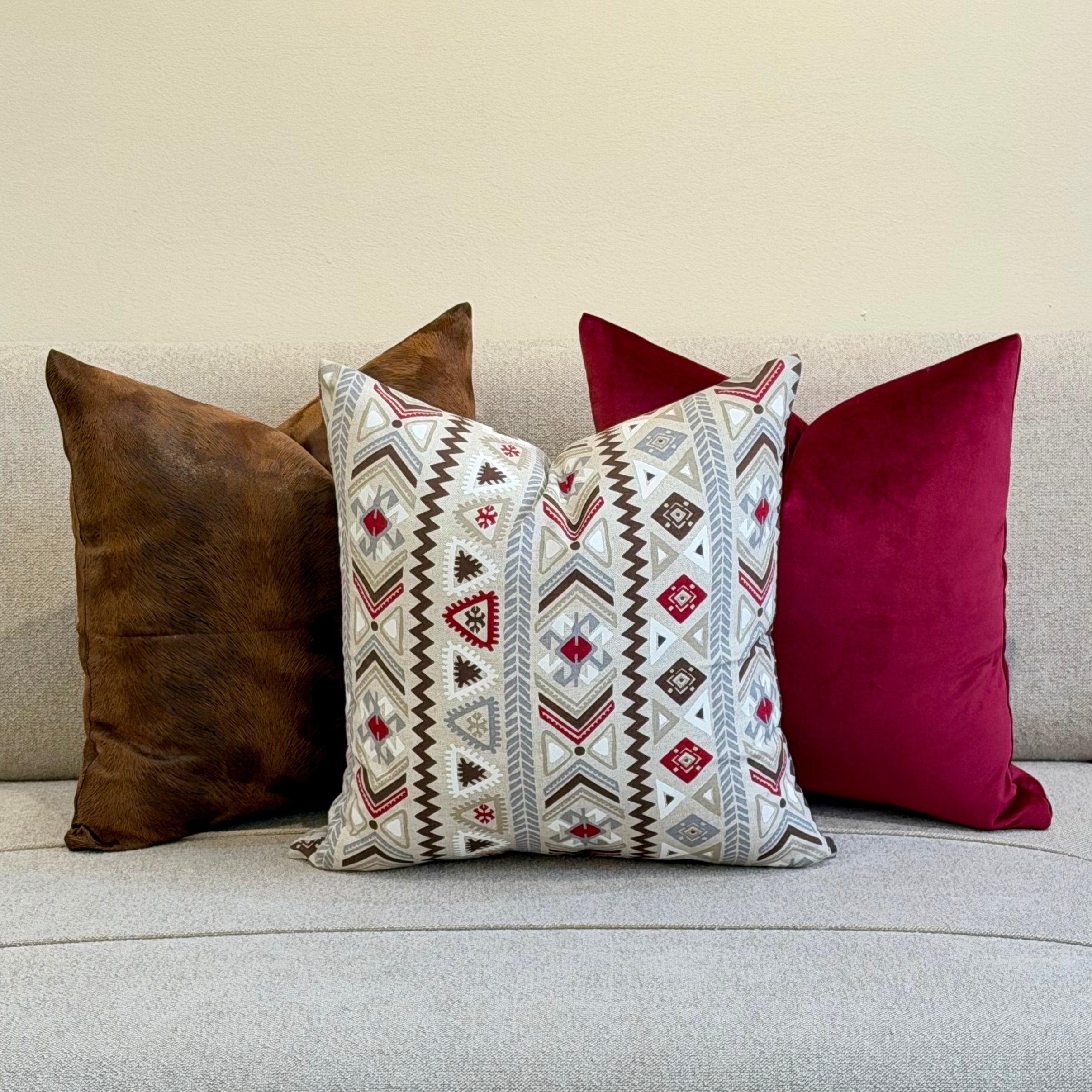 Collection Atlas Bordeaux | 3 housses velours