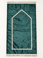 Tapis de prière en velours vert