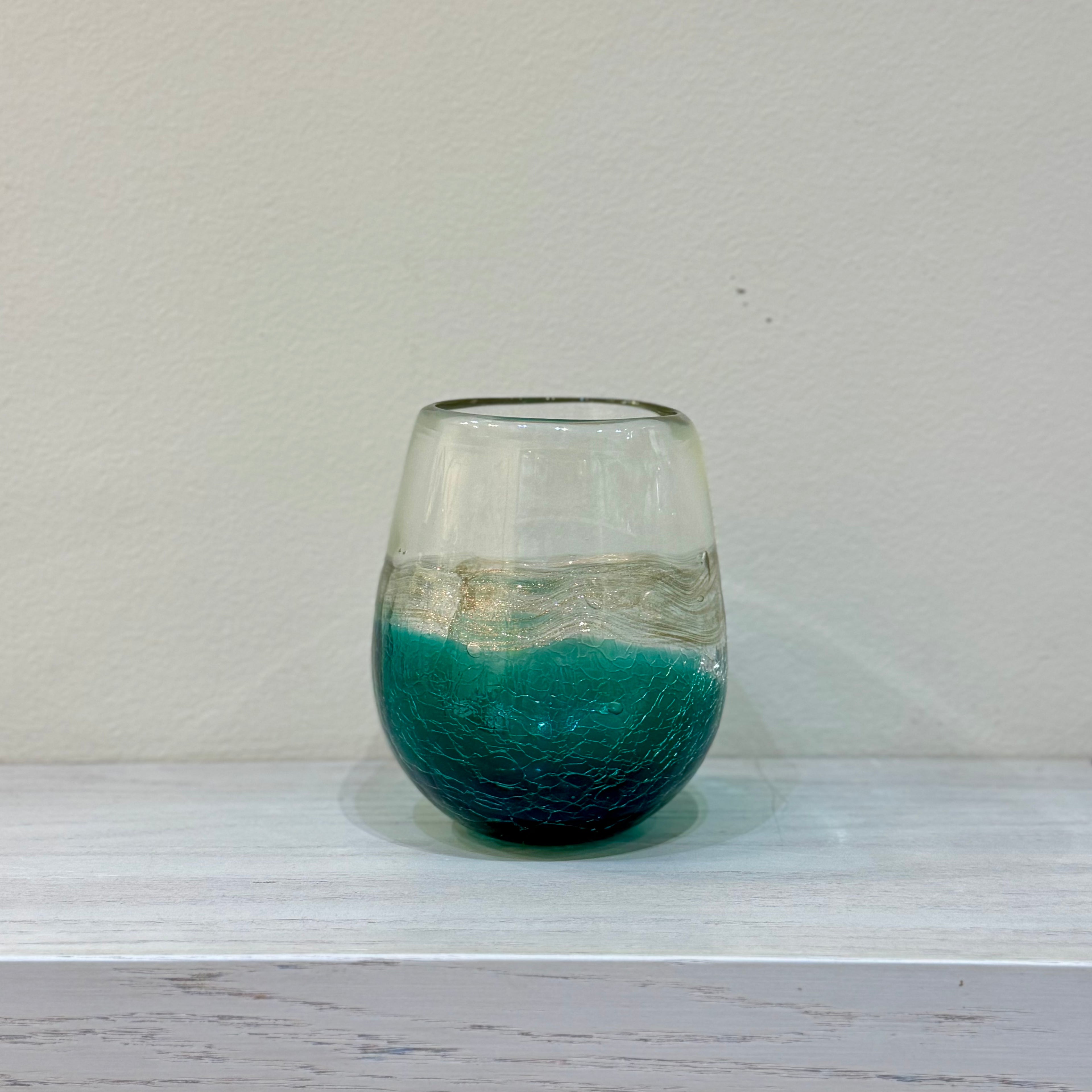 Vase décoratif en verre soufflé – 15 cm