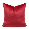 Coussin décoratif en velours rouge